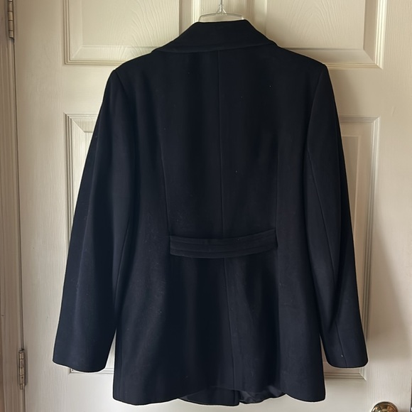 Jones New York black wool pea coat, size 12. - Picture 2 of 2